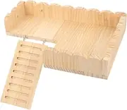 Happyyami 1 Set Guinea Pig Ladder and Platform Cage Accessory with Stable Ladder for Hamsters and Animals for Play Rest and Exercise Pet Cage Enrichment
