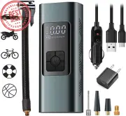 Portable Tyre Inflator 140PSI Cordless 6000mAh Air Compressor Auto-Off Car Bike