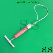 Hog Holder for Catching Red Grip Veterinary Instruments New