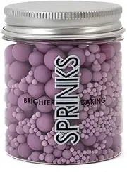Sprinks Pastel Bubble Bubble Sprinkles - Edible Cake Decorations | Christmas Baking Decorations | Holiday Cupcake Toppers | Sugar Sprinkles for Cake | Dessert & Cupcake Sprinkles | 65g, Lilac