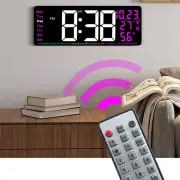 Wall Mounted or Tabletop 16 Inch RGB LED Digital Clock Display Options