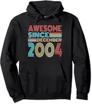 [VidiAmazing] Awesome Since December 2004 18 Years Old 18th Birthday Retro Pullover Hoodie ds673