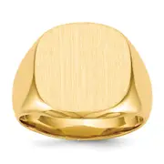 Fashion Alloy W/ 10K Yellow Plating 16.0X17.0mm Closed Back Men'S Signet Ring