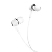 2PCS M70 Universal Wired Control HiFi In-ear Earphone with Mic for Mobile Phones PC Laptop WHITE COLOR