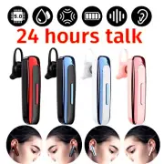 Bluetooth 5.0 Earpiece Driving Trucker Wireless Headset Earbuds Noise Cancelling