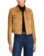 Re/Done Baby Suede Trucker Jacket