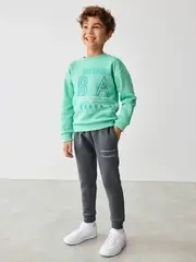 Baker by Ted Baker Green Graphic Sweatshirt and Joggers Set (E04482) | $50 - $60