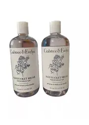Crabtree & Evelyn Nantucket Briar Bath & Shower Gel, 2 Pack, 16.9 oz Each
