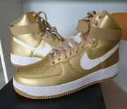 Nike Air Force 1 High retro QS gold gum white 9 hi SB dunk beige