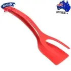 5pcs 2 in 1 Non Stick Grip Flip Fried Egg Toast Bread Pancake Spatula(Red)