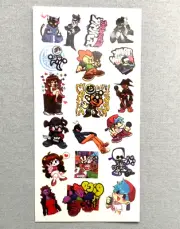 FULL SHEET OF FRIDAY NIGHT FUNKIN TEMPORARY PRESS ON TATTOOS - 19 COUNT