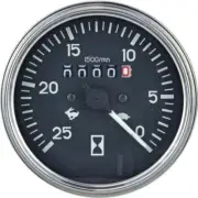 Tachometer Hourmeter for Massey Ferguson - CCW Rotation, Chrome Bezel
