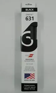Oracal 631 Removable Adhesive Vinyl 1- 12" x 24" (BLACK) SINGLE SHEET