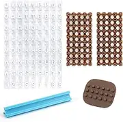 3 Pcs Alphabet Letter Stamps for Clay, Plastic Tiny Number And Letter Stamps for Clay Cookie Stamp for Biscuit Pottery DIY Projects