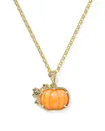 Kendra Scott Orange Mother of Pearl Pumpkin Pendant Necklace, 30