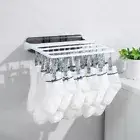 Wall Mounted Underwear Drying Rack Windproof Cloth Drying Rack Socks