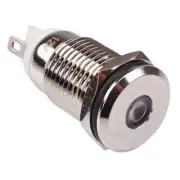Blue Vandal Resistant 12mm Metal LED Indicator IP65