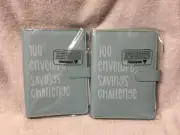 100 Envelope Challenge Binder Savings Books -Set of 2 - Challenge a Friend! New