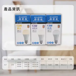 EVERLIGHT 億光 LED 超節能 10W 13W 16W 高效能燈泡 球泡