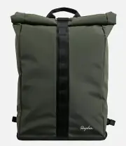 New Rapha Roll Top Commuter and Travel Backpack, Army Green, 25L, Reflective