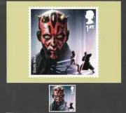 STAR WARS DARTH MAUL ROYAL MAIL IST CLASS STAMP & POSTCARD 2019 MINT