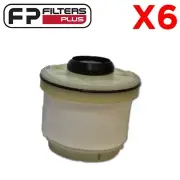6 x Wesfil Fuel Filter fits Toyota Hilux KUN16 KUN26 3.0L Diesel R2619P WCF31NM (for: Toyota)