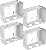 SagaSave 4 Pcs Venetian Blind Brackets - 2 Inch Venetian Blinds Fittings Box, Window Profile Box, Headrail Mounting Bracket for Office Home Curtains, White