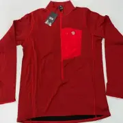 Mountain Hardwear Men’s Red Type 2 Fun 3/4-Zip Pullover Fleece Jacket Sz Medium