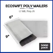 5000 6x9 EcoSwift Poly Mailers Plastic Envelopes Shipping Mailing Bags 1.7MIL