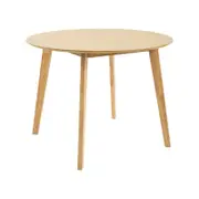 Cusco 100cm Round Dining Table Scandinavian Style Solid Rubberwood Natural