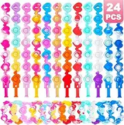 24 PCS Heart Pop Bracelets Its Valentines Day Gifts for Kids Valentine Day Party Favors Kids Fidget Toys Bulk Fidgets for Classroom Prizes Birthday Goodie Bag Stuffers Sensory Toys Pack for Girls Boys