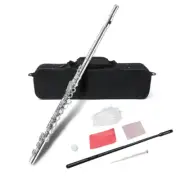 16 Hole Flute with Case C key Closed hole Nickel Silver plated for student,adult