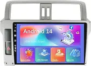 6G+128G with DAB+ 4G HDMI Car GPS Navigation Stereo for Toyota Land Cruiser Prado 150 2013-2017 Android 14 Double Din Head Unit Carplay WiFi BT DSP Camera Mic USB FM AM SWC 10inch IPS