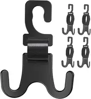 Cabilock 5Pcs Car Seat Headrest Hooks Double Hook Design Vehicle Storage Organizer for Handbags Purses and Coats Sturdy Build Easy Installation for Backseat Storage