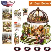 LED Miniature House Kit - DIY 3D Wooden Book Nook Puzzle for Home Elegance