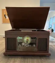 10 in 1 Bluetooth Record/ Vinyl Player Multifunctional 3-Speed Turntable M506