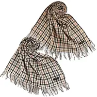 在飛比找momo購物網優惠-【DAKS】經典格紋喀什米爾大披巾(2色)