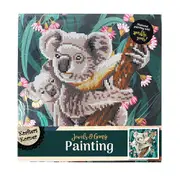Krafters Korner Jewels & Gem Painting Canvas Koala Creative Kids Craft Set 6+