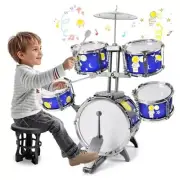 Upgraded Toddler Drum Set Toys for Boys Ages 3-5 Kids Jazz Drum Kit with Bass