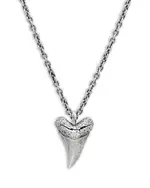 John Varvatos Artisan Sterling Silver Shark Tooth Pendant Necklace, 24