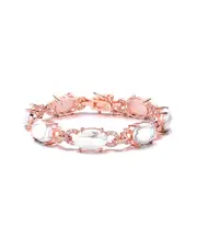 Genevive 14K Rose Gold Vermeil CZ & Howlite Bracelet