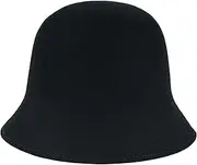 [Generic] Hillbilly Natural Wool Felt Wide Brim Hat - Yobbo Hipster Style - Cone Hood Design (Black)
