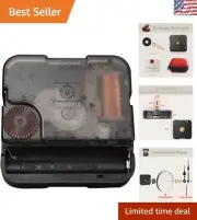 Compact DIY Clock Mechanism with Metal Hook - Silent Battery-Powered Design
