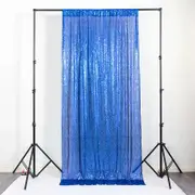 Royal Blue Shimmer Sequin Wall Backdrop Curtain