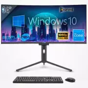 Aio All IN One I5 34 " Curved FHD Windows 10 8gb 120gb Gaming Desktop Editing PC