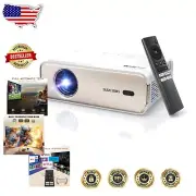 Portable EAZZE D1 Mini Projector with Auto Focus, Gold - Perfect for Movies