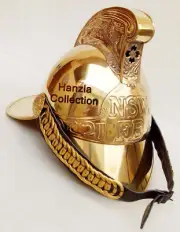 Fire Brigade Rider Fire Fighter Rare Brass Finish Fireman Sturdy Brass Exterior