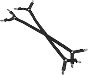 Alasum 2pcs Sheet Anti-Skid Clip Quilt Clips Adjustable Bed Fasteners Bed Accessories Bedding Accessories Mattress Straps Bedsheet Fastener Clip Elastic Bands Suspenders Black Metal