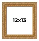 12x13 Frame Gold Ornate Solid Wood Picture Frame | 2 Inch Moulding Width | Firma