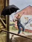 Walking the Tightrope By Stevan Dohanos - Quality Matte Print - FRAME ME
